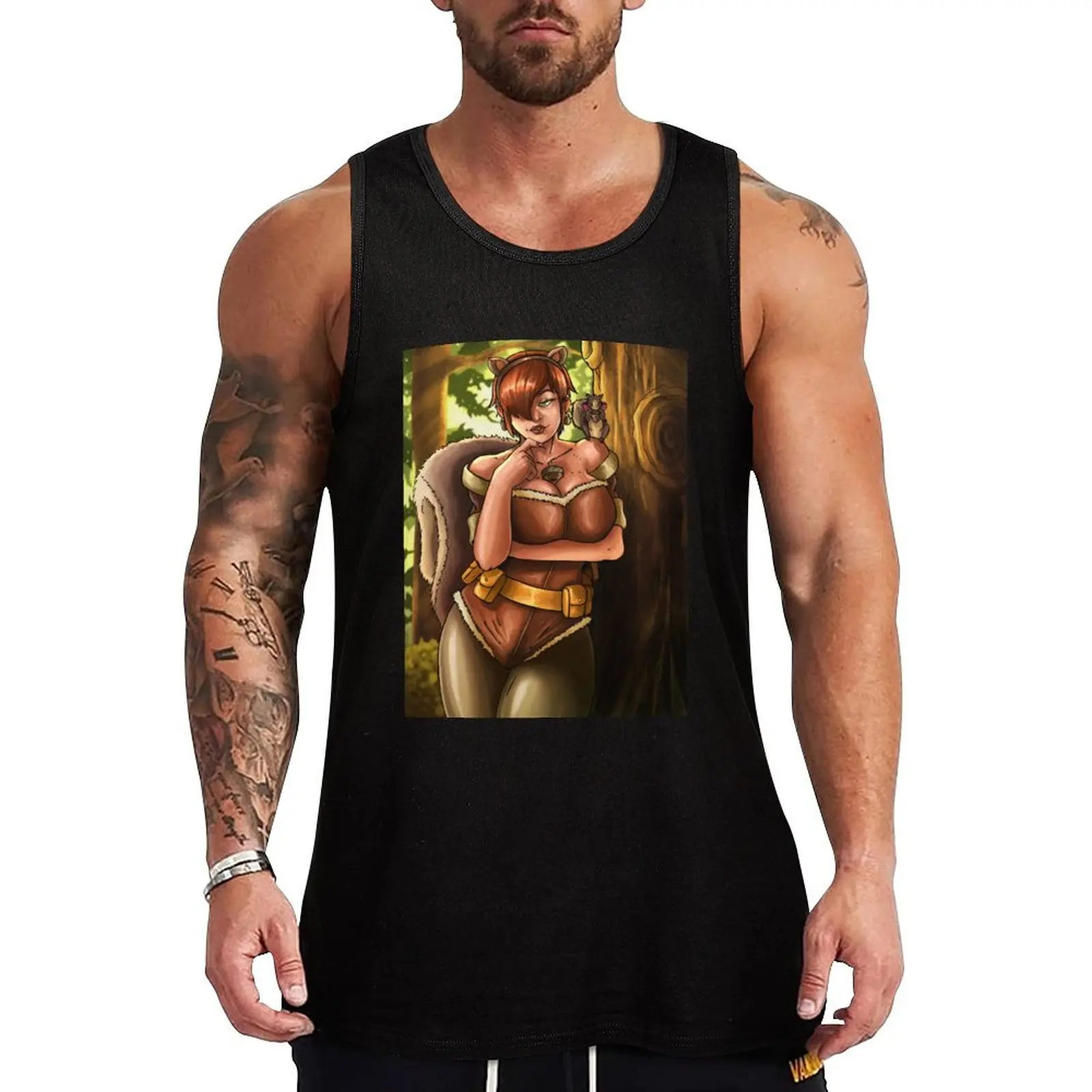 

A SquirrelGirl Tank Top Vest for boy gym clothes for man Men's sleeveless t-shirt sports vest