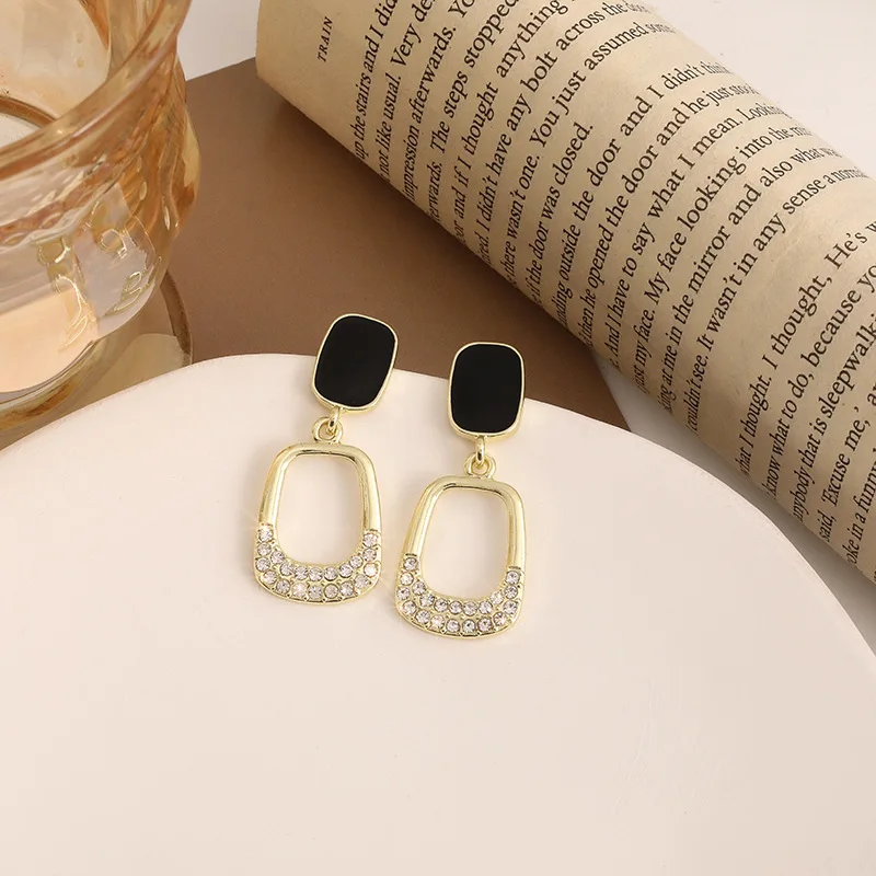 Geometric Earrings Inverted Triangle Logo Earrings Letter Earrings New Triangle Temperament Fashionable