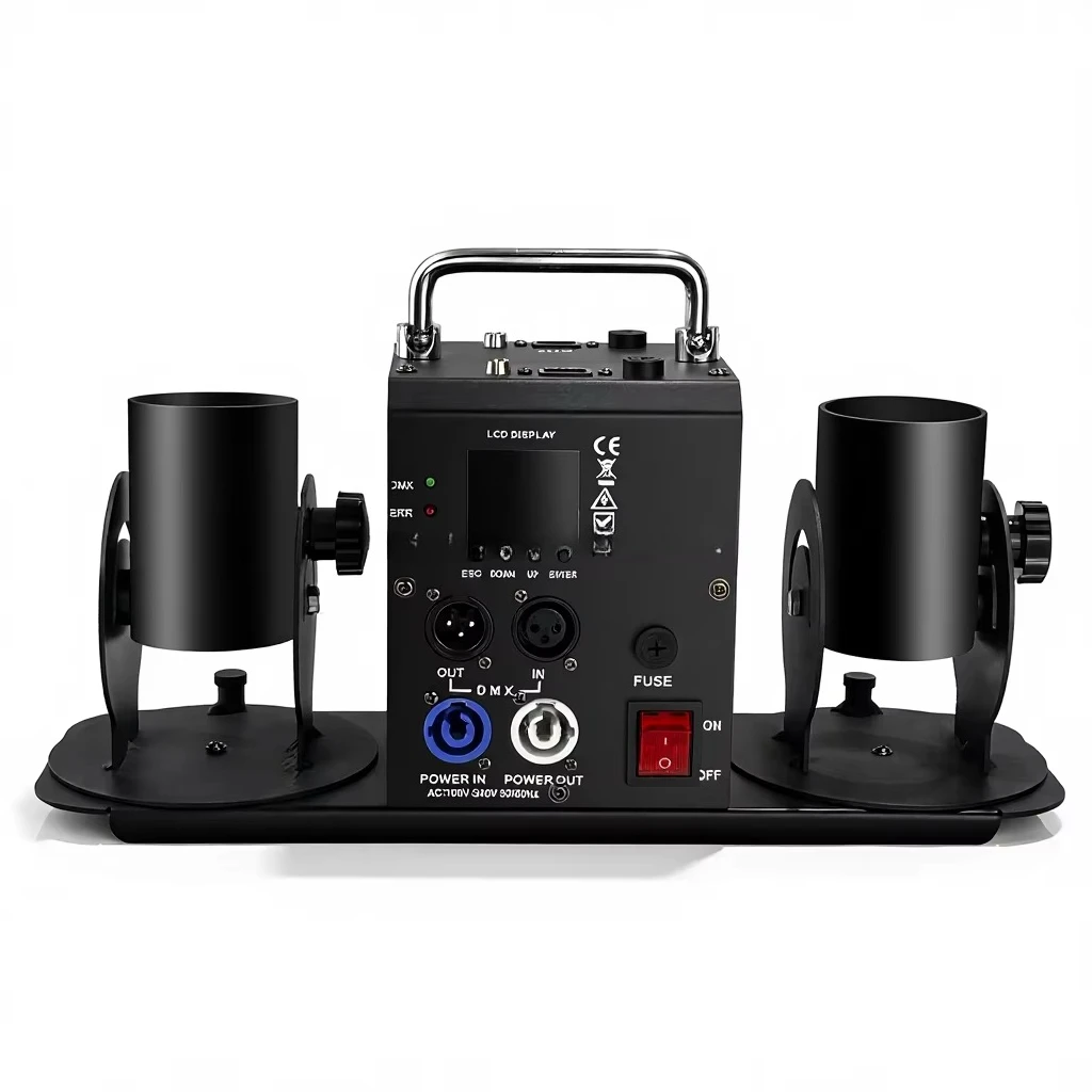 DMX512 2 Channel Remote Control Battery Powered Dual Streamer Ribbon Transmitter Confetti Cannon