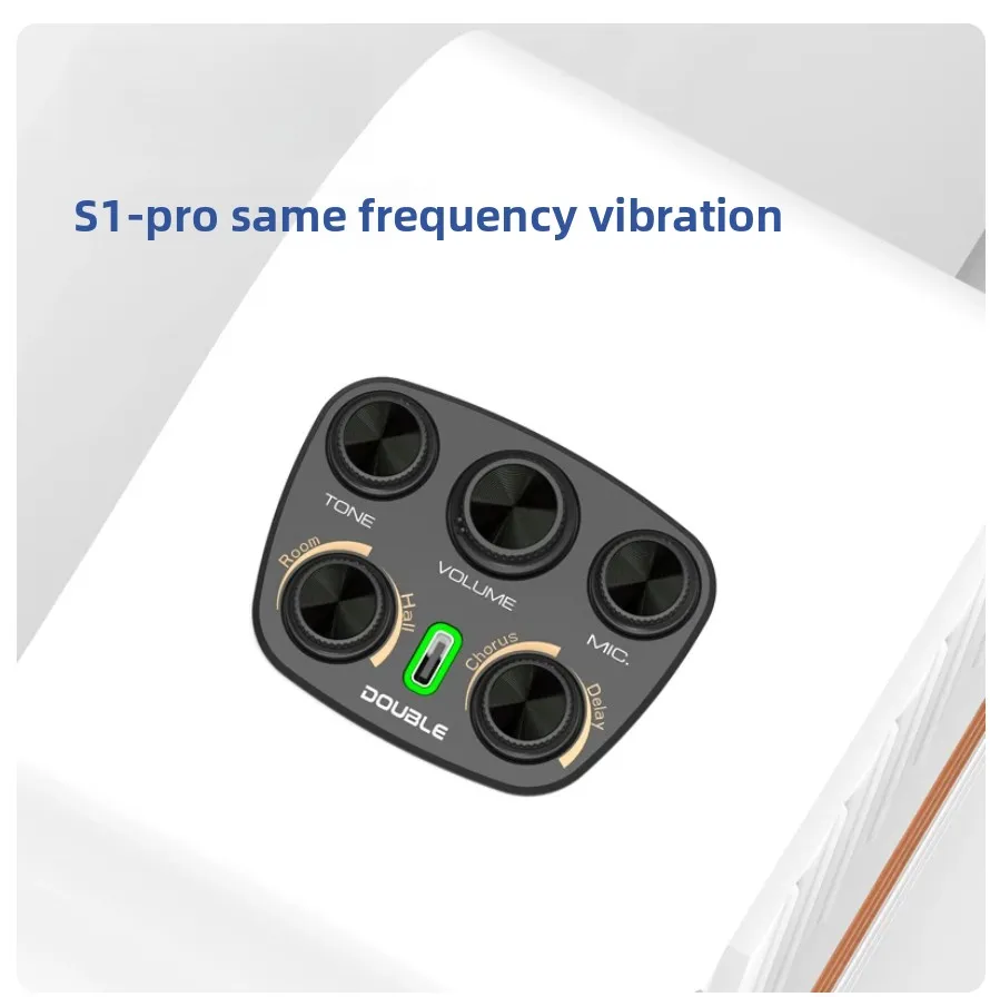 S1 PRO V3 Acoustic Guitar Resonance Pickup with Piezo & Microphone Guitar Pickup Built-in Chorus Delay Reverb