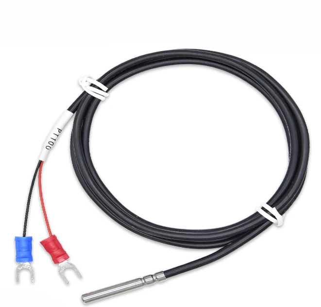 2 Wire PT100/PT1000 Thermal Resistance 2 Core Platinum Resistance Temperature Sensor Silicone  Waterproof