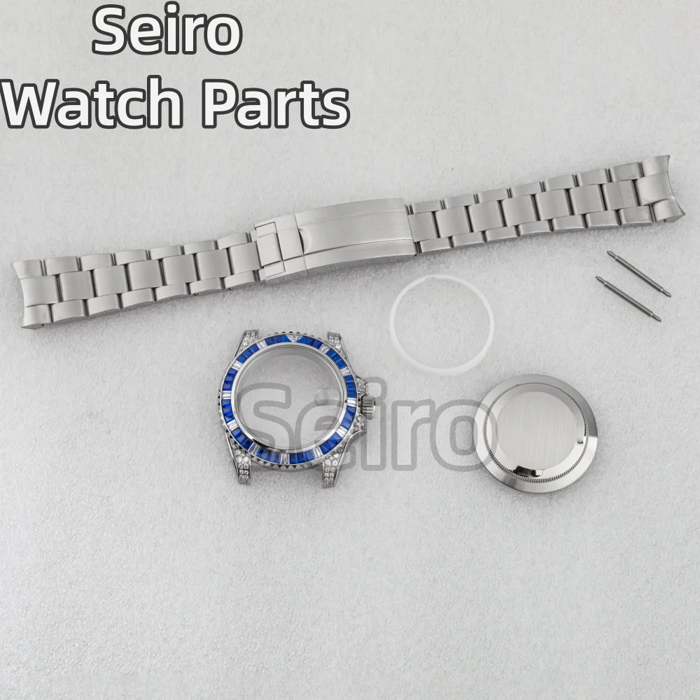 NH35 ساعة حافظة الماس الياقوت الزجاج الفولاذ المقاوم للصدأ المحار اليوبيل سوار ساعة أجزاء لحركة GMT SUB NH35 NH36