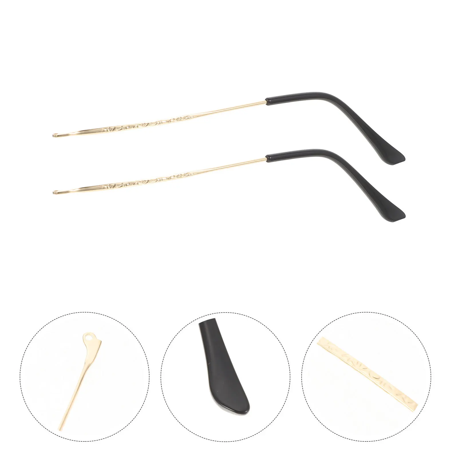 

1 Pair Universal Metal Glasses Arm Replacement Temple For Eyeglasses Sunglasses Repair Non-Slip Ear Pressure Relief Easy