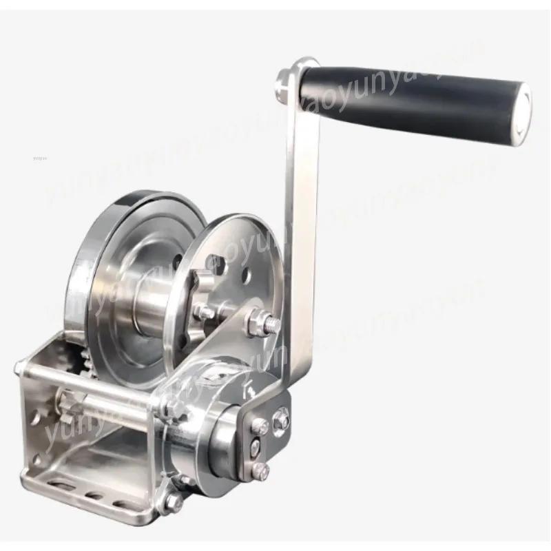 800B Stainless Steel Self-Locking Winch, Hand Crank Lifting Hoist for Boat Trailer ATV Off-Road