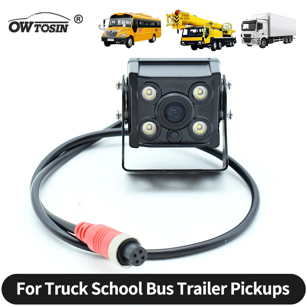 

4LED CCD/1080P Автомобильная камера заднего вида для грузовиков, автобусов, прицепов, звукоснимателей, водонепроницаемая резервная камера 9 В-36 В