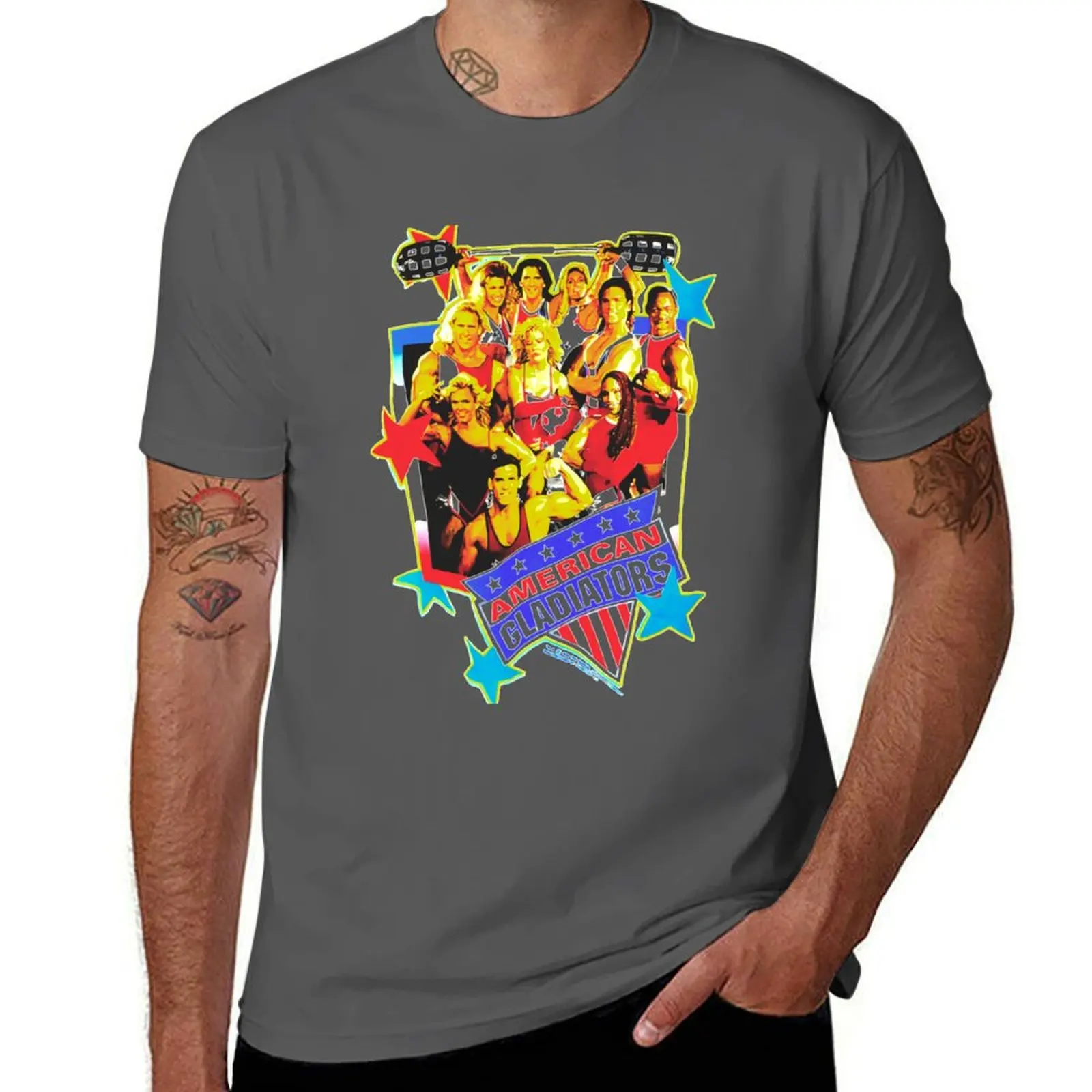

Find 1990 American Gladiators Rare Vintage Cult Classic 90&x27;s USA Network Athletic Competition T T-Shirt