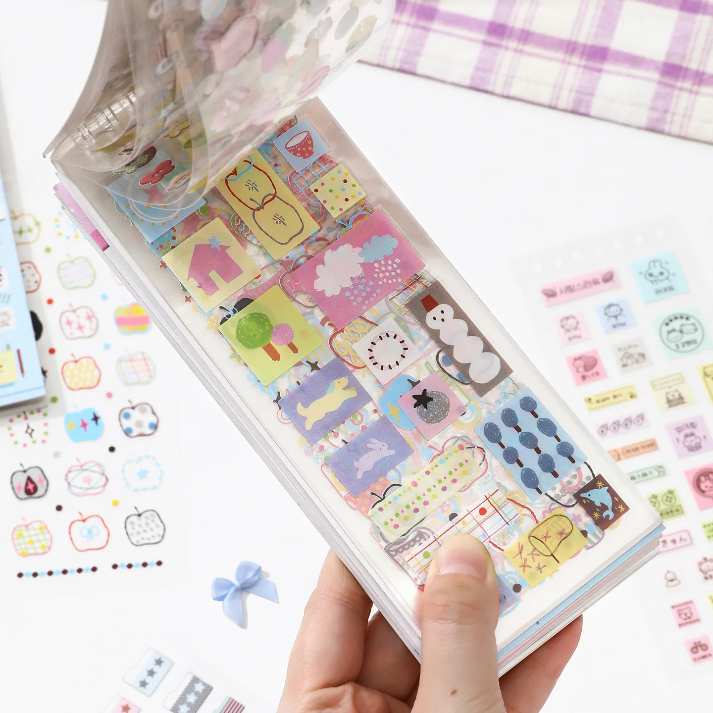 20 Sheets Kawaii Small Element PET Stickers Die-Cut Decals f