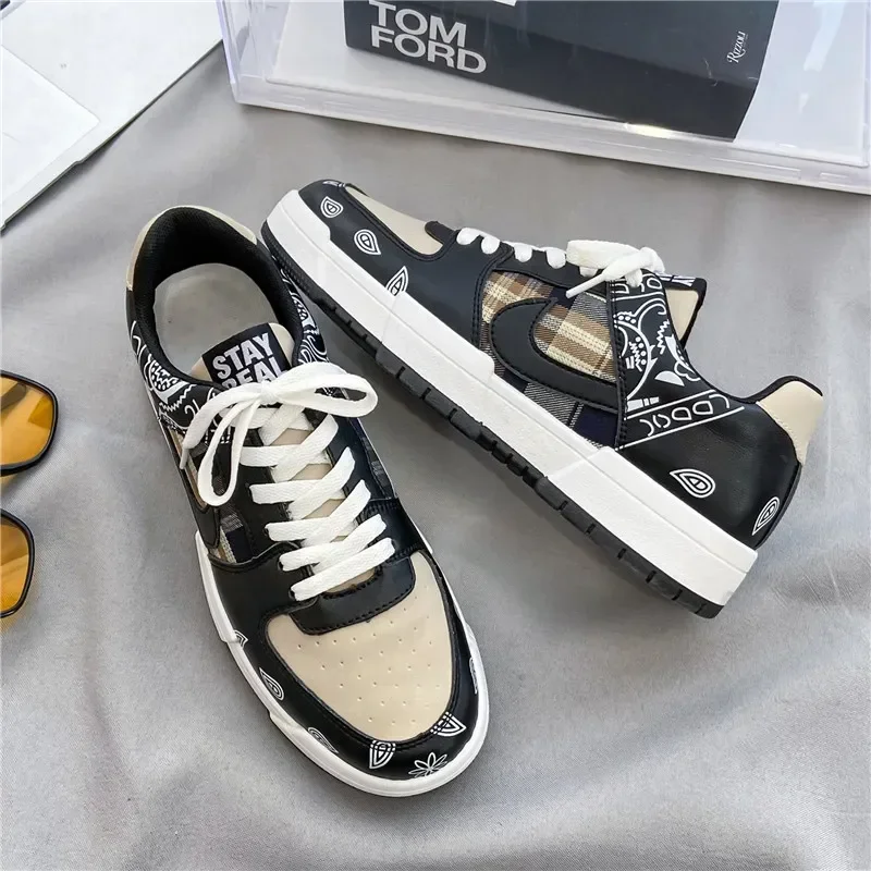 Heren Laag Uitgesneden Cashew Flower Board Schoenen Vrijetijdsschoenen Heren Sneakers Heren Schoenen Mannen Schoenen Veterschoenen Man Schoeisel Chaussure Homme