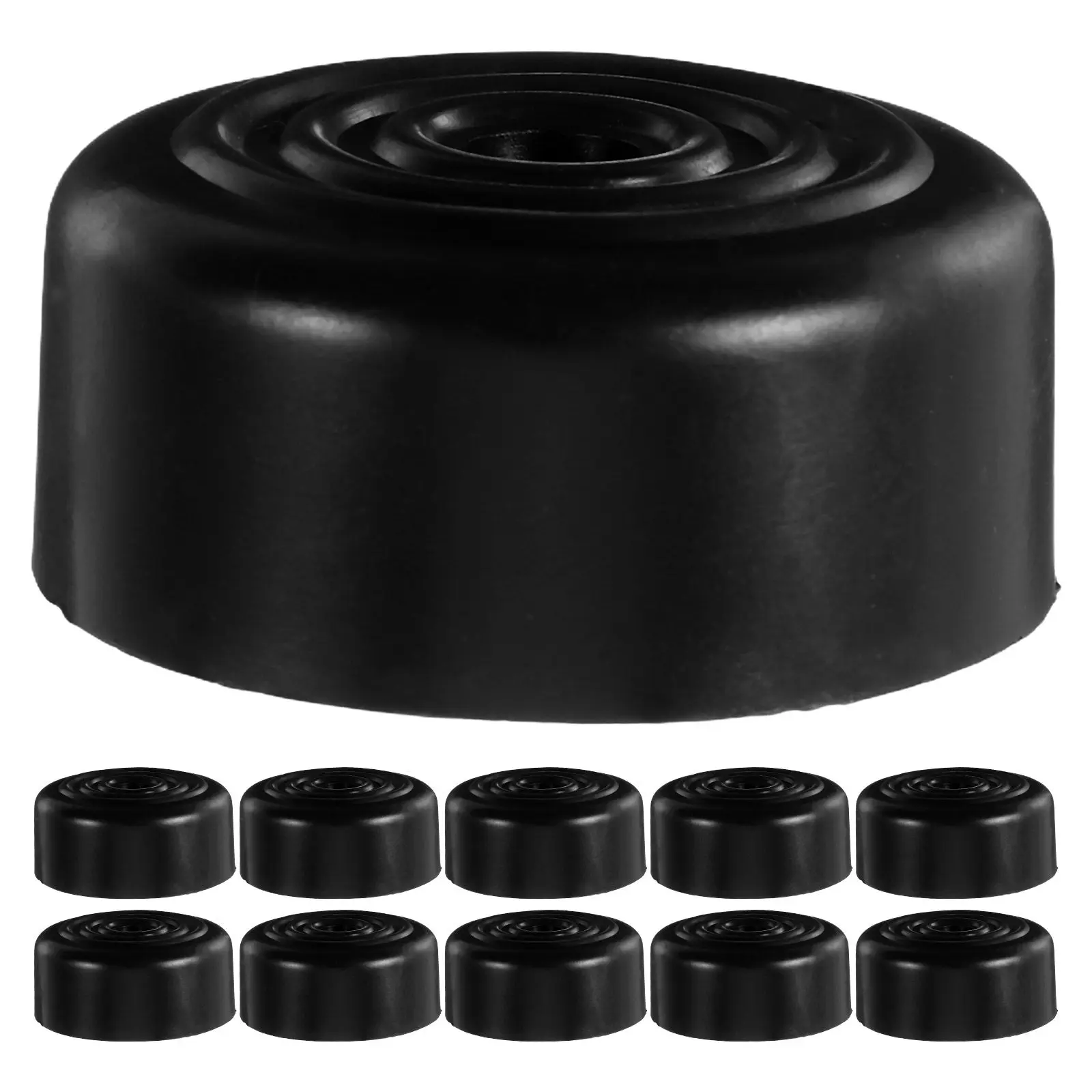 12Pcs Round Plastic Furniture Risers for Sofa Bed Table Desk Legs Height Increase Non Slip Cushion Floor Protector Hardwood
