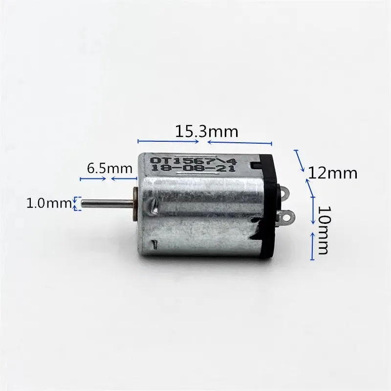 N20 Flat DC Micro Motor 1.5V-6V Model Toy High Speed and High Torque Carbon Brush Motor DIY Production