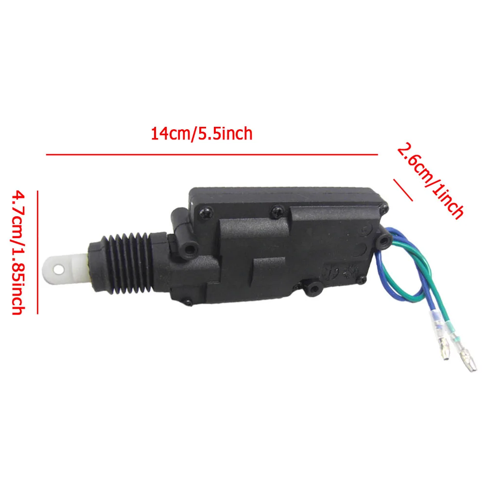 2/5 Wire Universal Car Electric Remote Central Door Lock Actuator Auto 12V Heavy-Duty Power Locking System Single Gun Type Kit