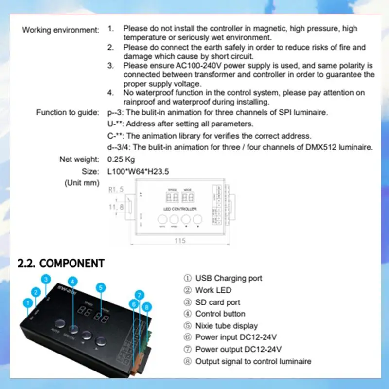 

SW201 DMX512 Address Code Writer M512/SM16512/ UCS512/GS8512 Etc Address Writer For DMX512 Code Writers-[A22I]