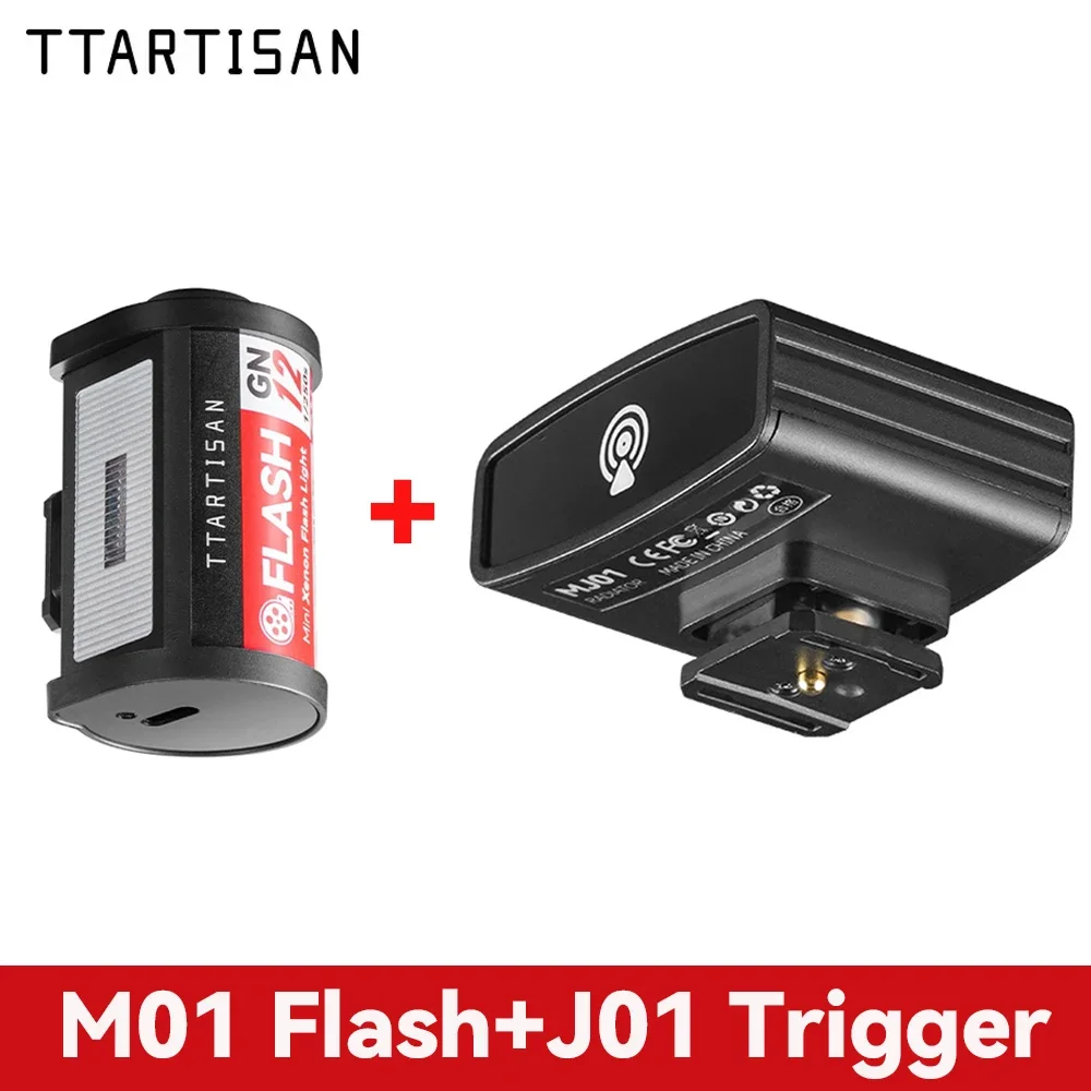 

TTArtisan M01 Вспышка для камеры GN12 5600K, 4 регулируемые уровня мощности, триггер беспроводной камеры, совместимый с креплением для горячего башмака
