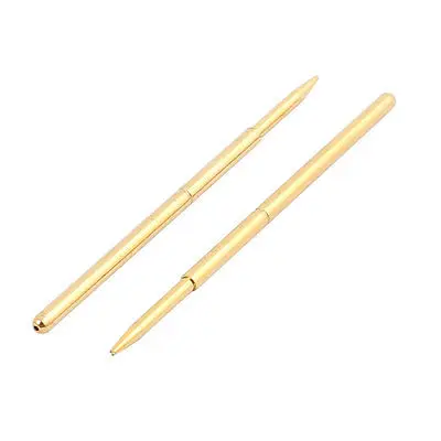 100pcs PA100-F 1.36mm Dia 33.3mm Length Metal Spring Pressure Test Probe Needle