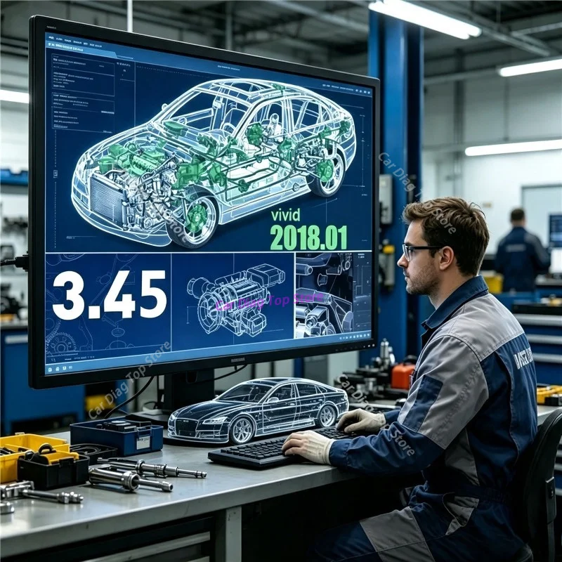 2026 hot sell new Car Software AutoData 3.45 + Vivid Workshop Data Atris-Stakis Technik 2018.01V Multi languages Polish Spanish