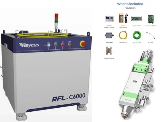 Machine de découpe 3000 x 1500, kit complet, source MAX 3000w + Raytols BM111 chaleur + Fscut2000 + bcs100