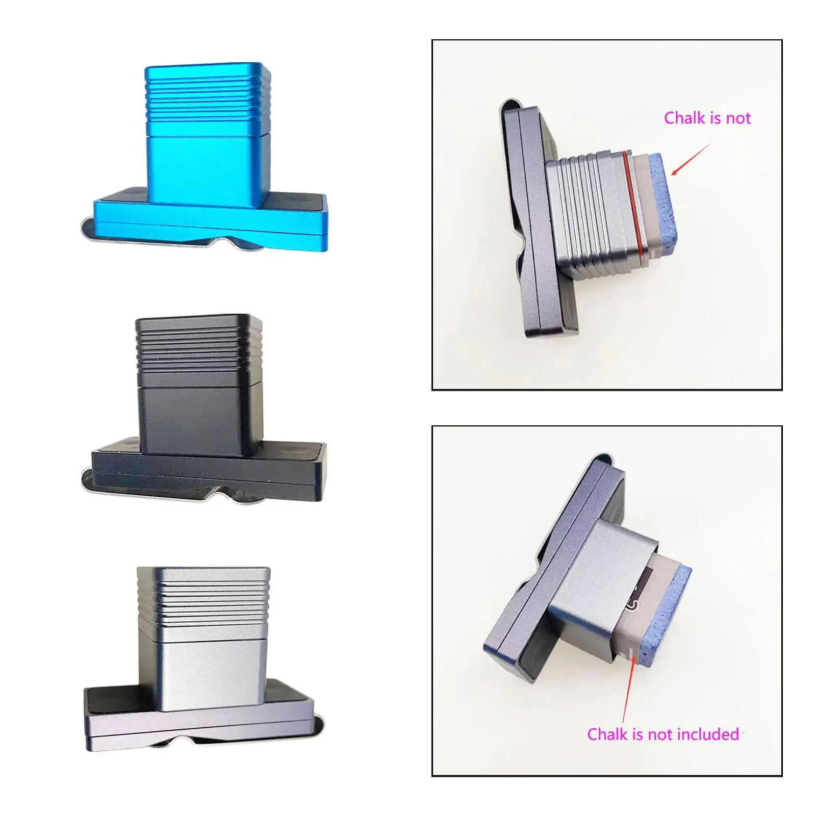 Square Chalk Case Box with Quiet Chalk Clip Billiards Snooker Accessories Pool Cue Chalk Holder Billiard Chalk Holder Belt Clip