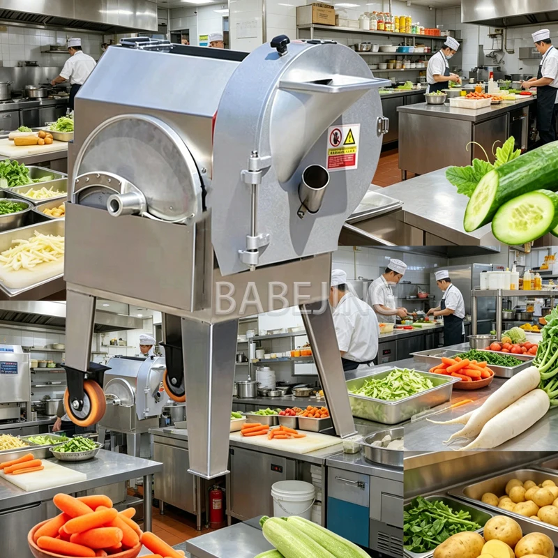 Gray High-Quality Commercial Vegetable Cutter Multifunctional Potato Slicer for Kitchen Use
