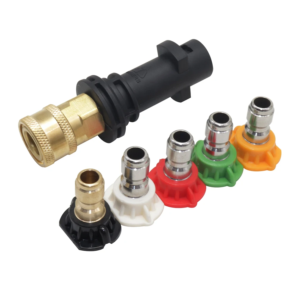 High-pressure Car Wash Water Gun Connector 1/4 Quick-connect Conversion Connector Cleaning Machine Accessories Karcher K2-K3