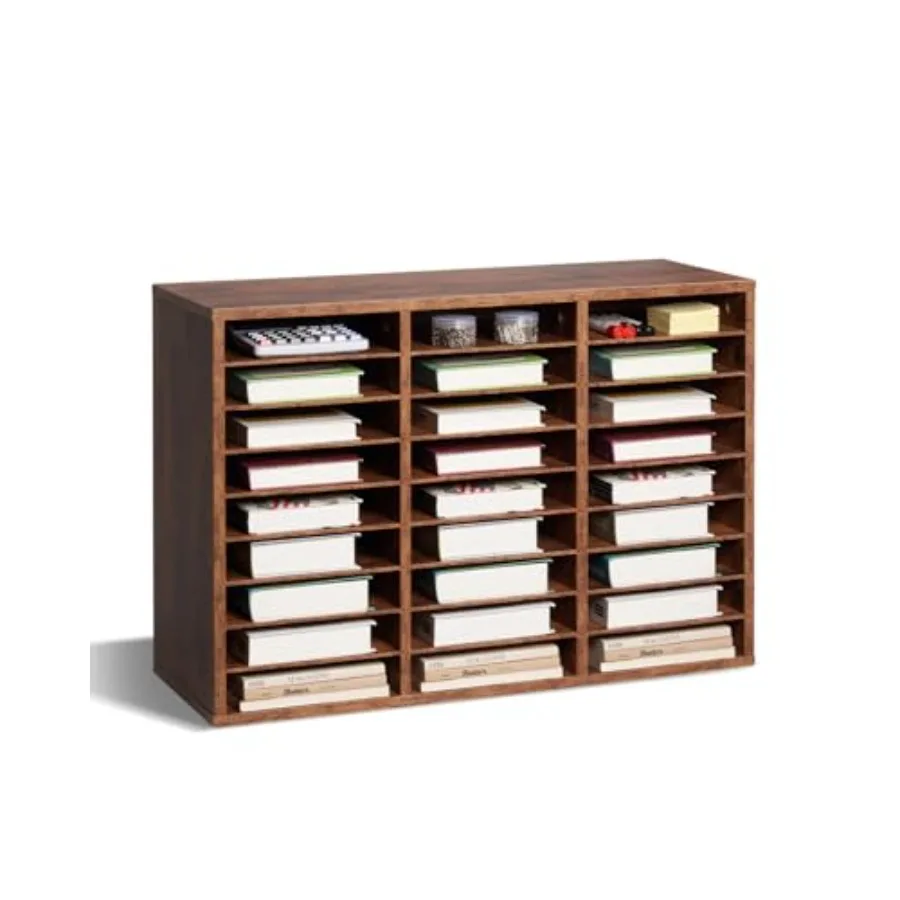 Literature Organizer Office Mailbox with Removable Shelves Wood Mailbox Sorter Particle Board Office Home Classroom Storage Fil