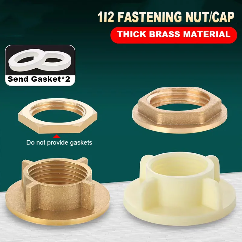 Brass Hex Lock Nuts Pipe Fitting 1/2