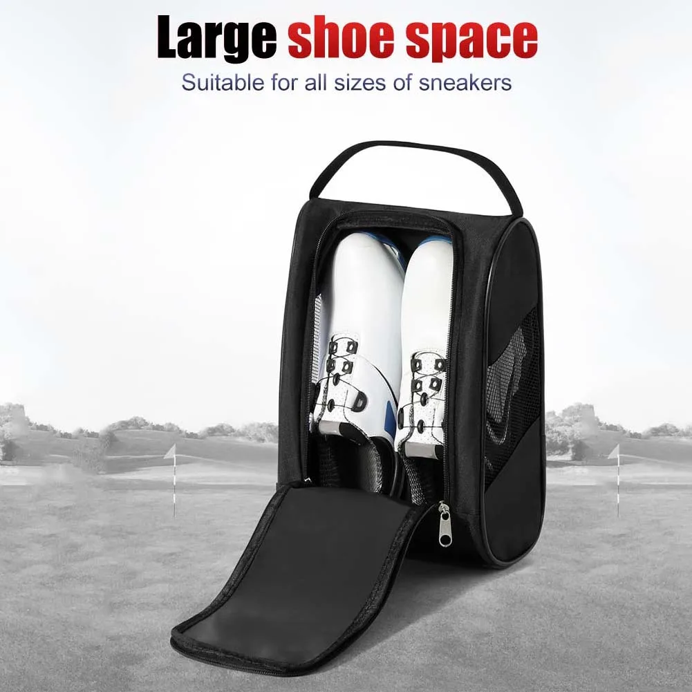 

Unisex Golf Shoe Carrier Bag Portable Mini Golf Shoe Bag Breathable Lightweight Golf Shoe Handbag for Outdoor Golfing Sports