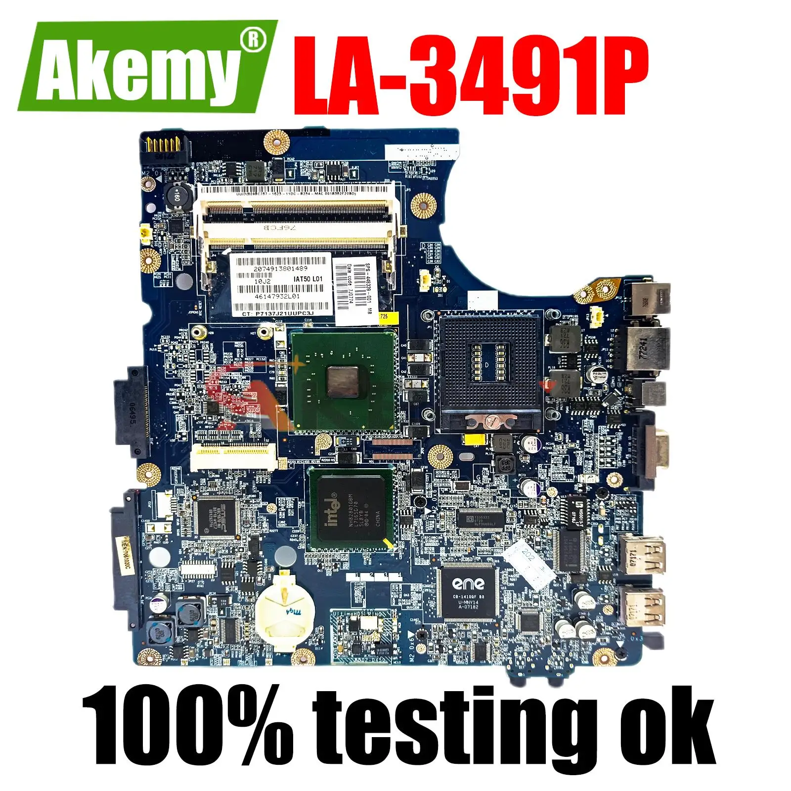 

Материнская плата для ноутбука HP 530 Compaq 530 945GME DDR2 448434-001 IAT50