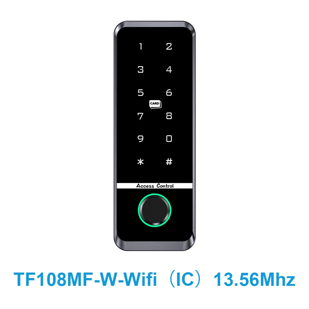 Asia-Teco WiFi Tuya App Smart Fingerprint Türschloss IC Kartenleser Access Controller Outdoor Tastatur Wasserdichte Tür Access Control System 6