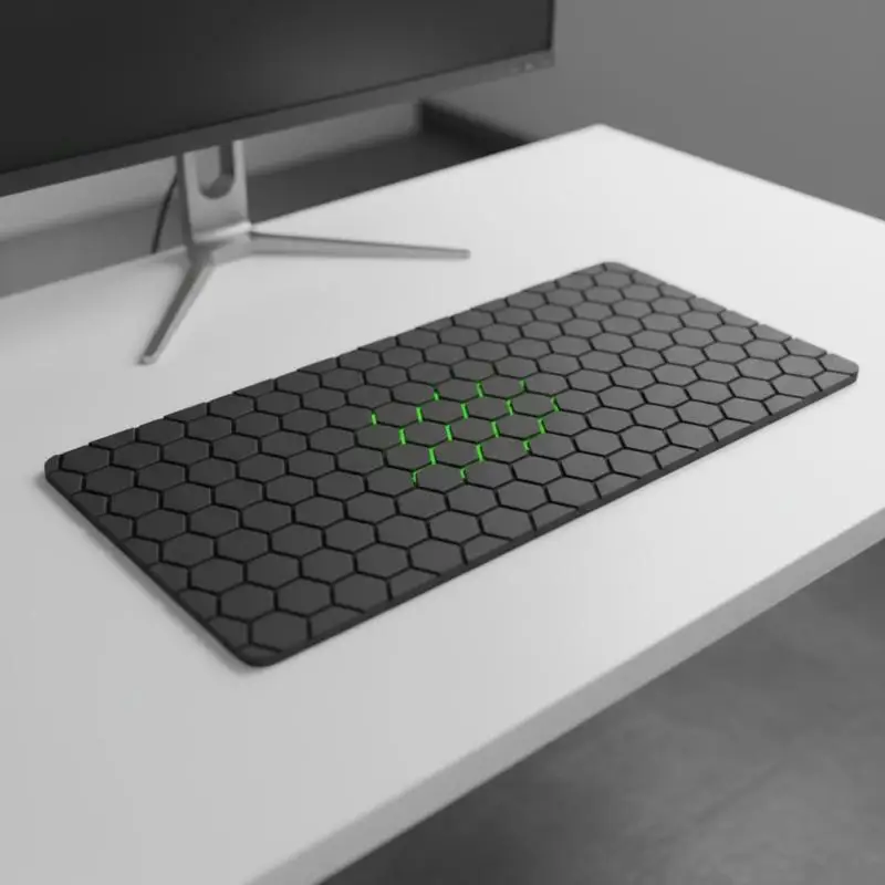 Hexagon Mousepad Smooth Gliding Surface Desk Mat 1PC Perfect for Computer Laptop Gaming Office Work