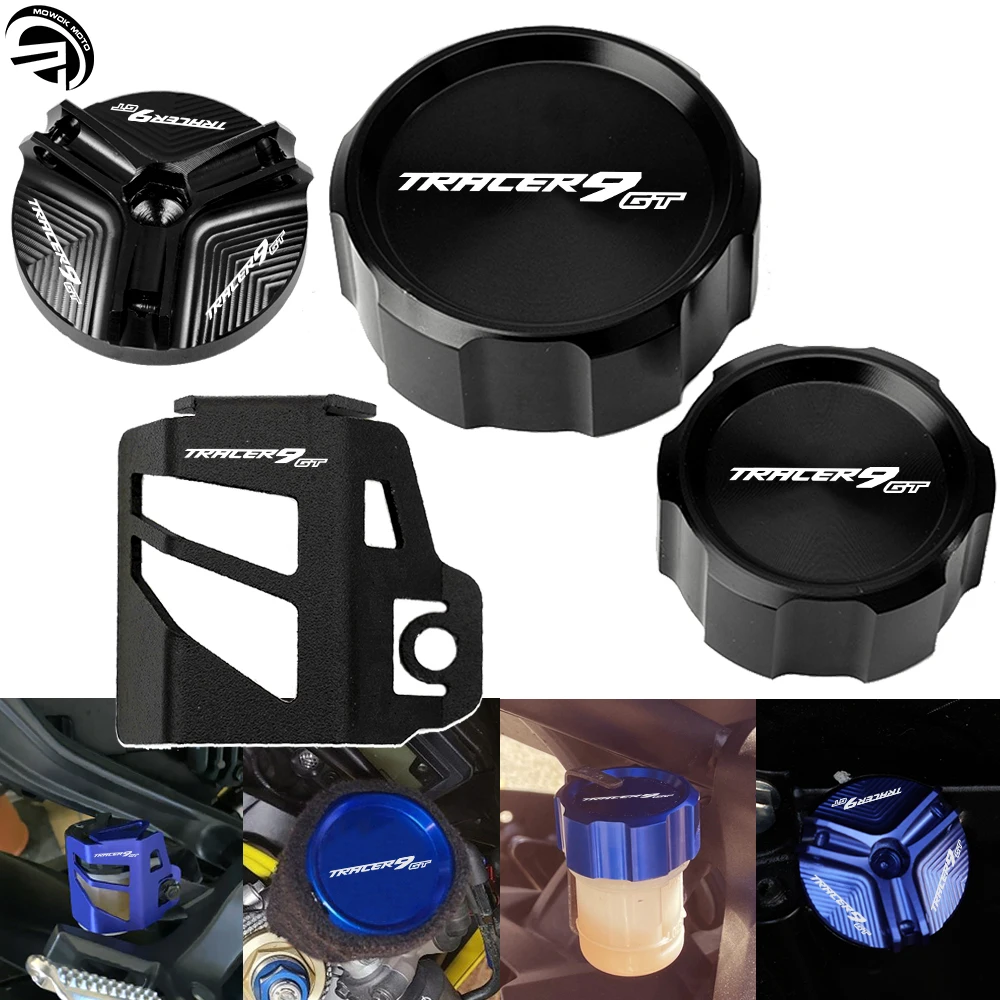 

For Yamaha TRACER 9 GT 9GT TRACER 900 tracer9gt 2021-2024 Motorcycle Front Rear Brake Fluid Reservoir Cover Guard Oil Filler Cap