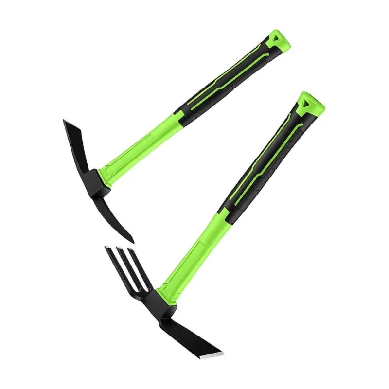 ABKP-2-Piece Garden Hoe And Cultivator Hand Tool Set -Heavy Duty Hand Hoe, Rake & Pickaxe Digging Tools For Gardening