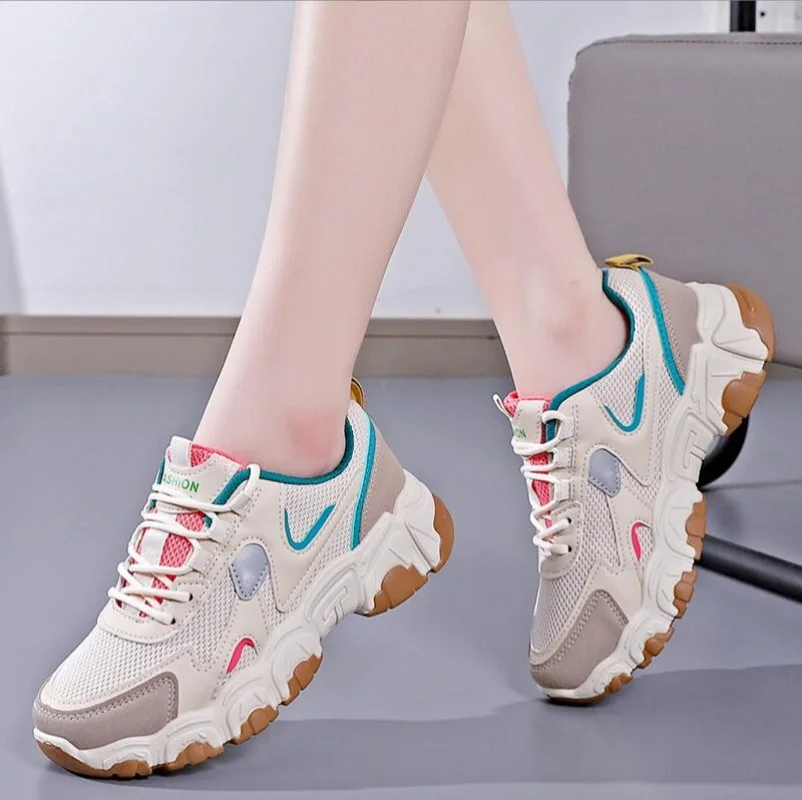 

Women's Fashion Casual Women's Sneakers Breathable Women's Vulcanized Mesh Sneakers