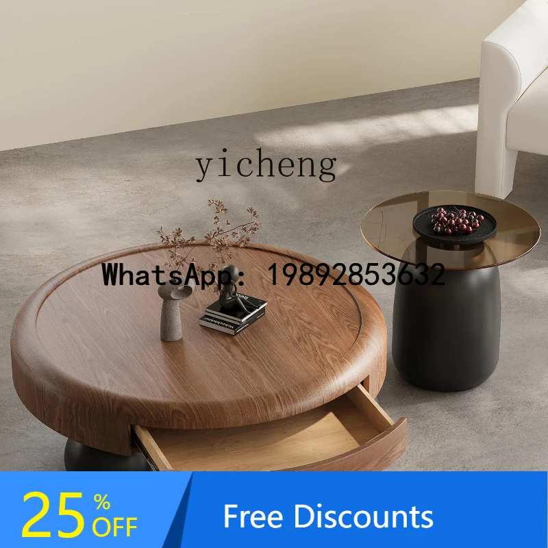 B1 coffee table combination Italian creative living room coffee table solid wood