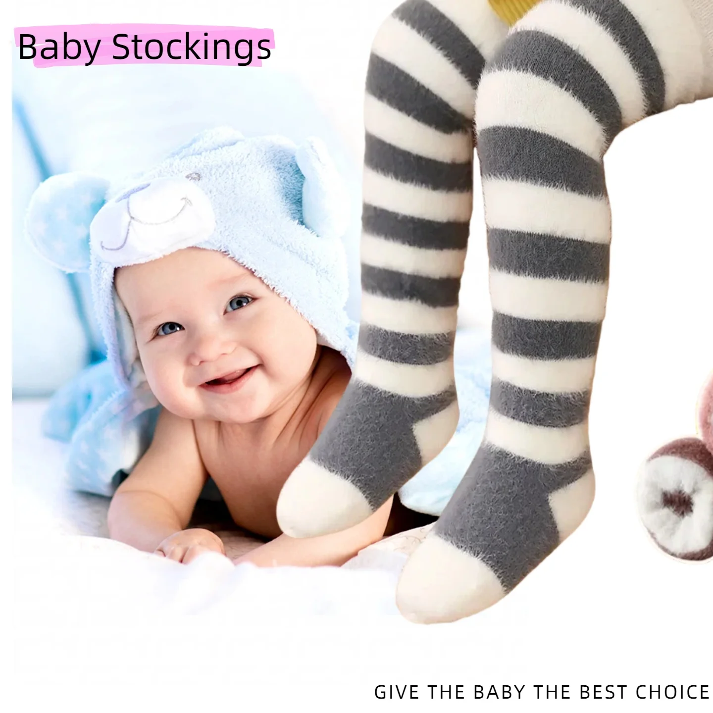 

Winter Baby Socks Thick Warm Long Socks for Toddler Winter 0-3Year Kids Coral Fleece Leg Warmers Socks Baby Accessories