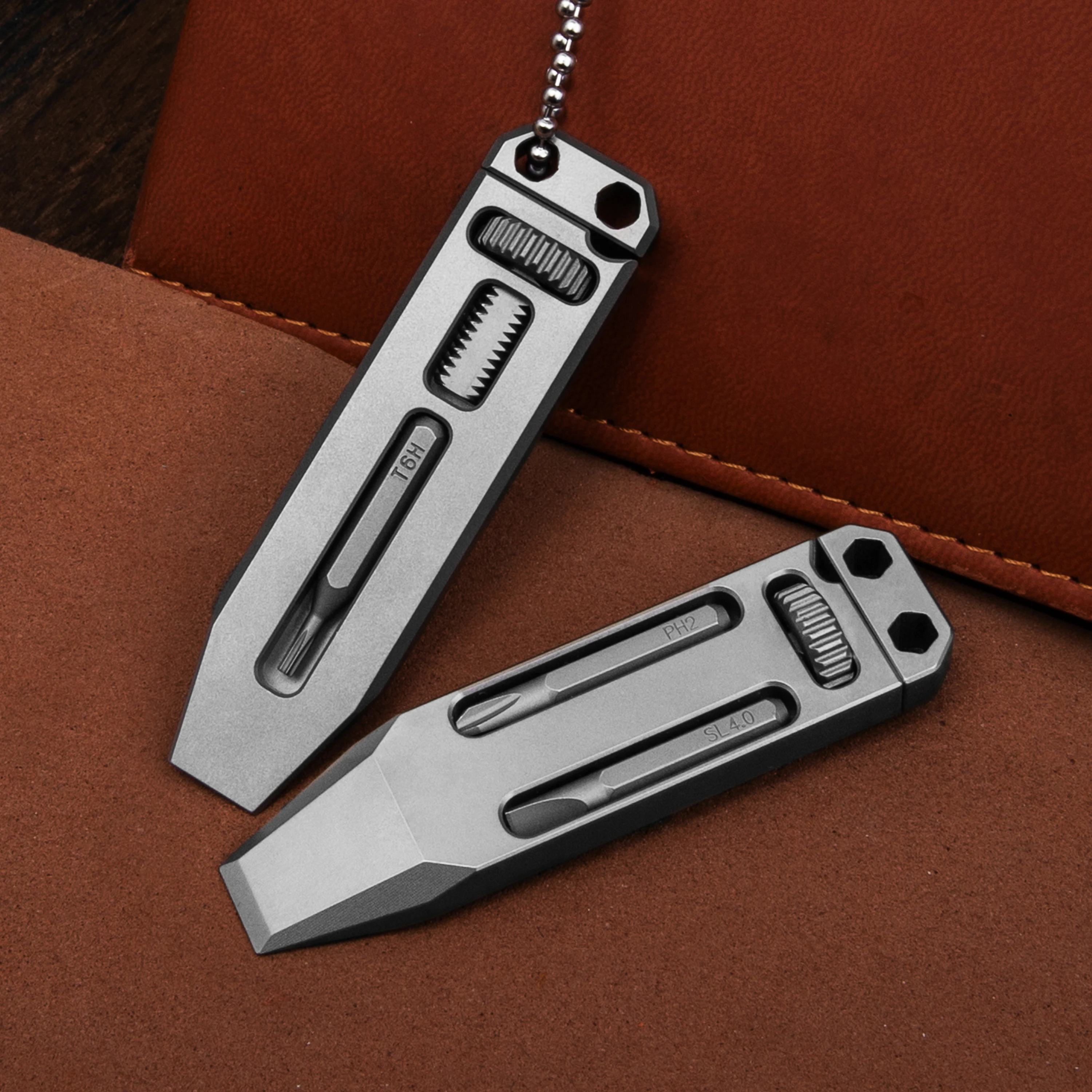 Titanium Alloy Multifunctional Tool Pocket Crowbars Bottle Opener Screwdriver 4in1 Outdoors Portable Pry Bar Metal Gray NEW EDC