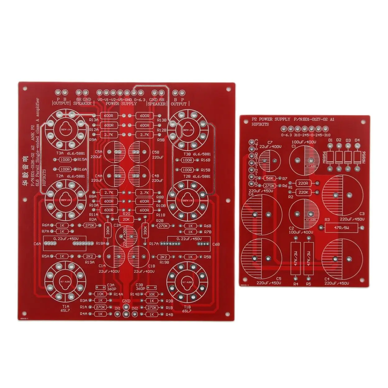 

DIY HiFi 6L6 Parallel Single-ended Class A Audio Amplifier Board PCB With Power Supply Based on ANK