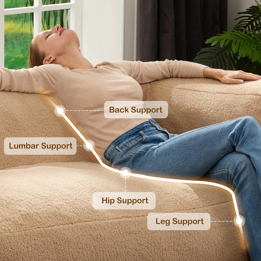 أريكة كرسي بين باج العملاقة كبيرة الحجم مملوءة بإسفنج الذاكرة على الأرض مع غطاء تيدي شيربا ناعم ومساند للذراعين واسعة للبالغين #5