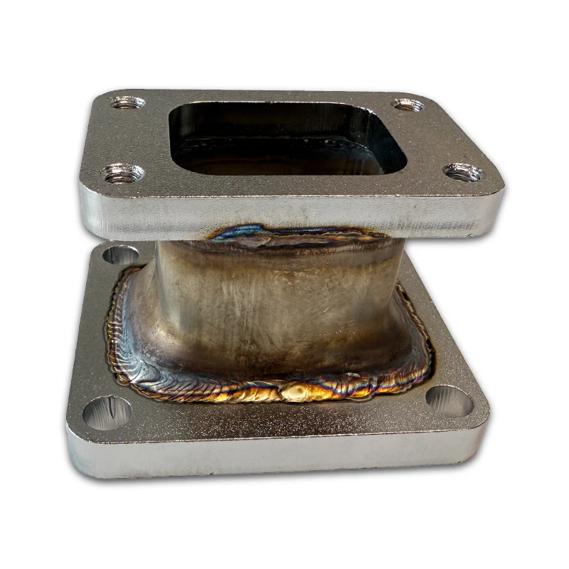 

Stainless Steel T2/T25 to T4 4-Bolt Turbo Charger Exhaust Flange Conversion Adapter