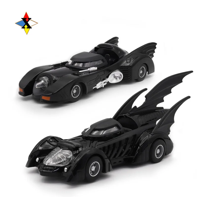 

1:32 Alloy Simulation Bat Fighter Car Children Toys Car Decorative Ornaments Pull Back Car Model With Sound Light For Boys Toys