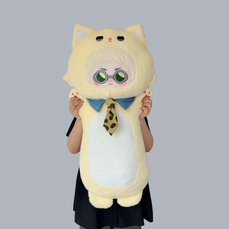 Soft Fluffy Jujutsu Kaisen Cat Ear Long Plush Pillow Cute Anime Stuffed Cushion For Bed Sofa Nap Relax Companion Gift - view 3