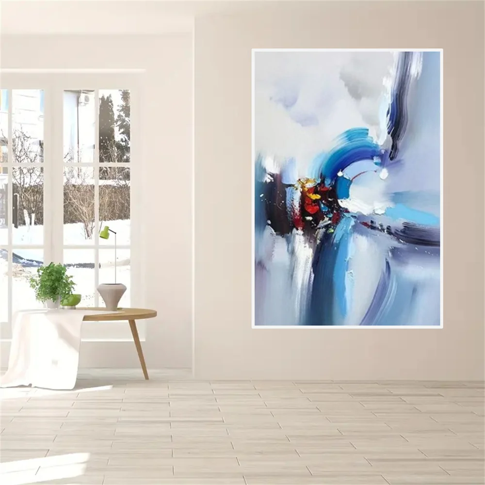 

Modern Greyblue Gold Wire Marble Creative Picture Nordic Wall Art Decor Canvas Oil Painting For Home Living Room Decor Cuadros