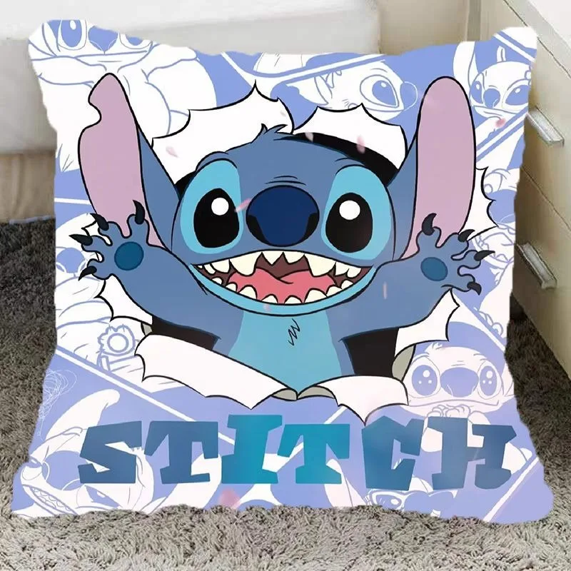 Lilo and Stitch pillowcase cute cartoon anime pillowcase living room sofa cushion cover bedroom home kawaii room decoration