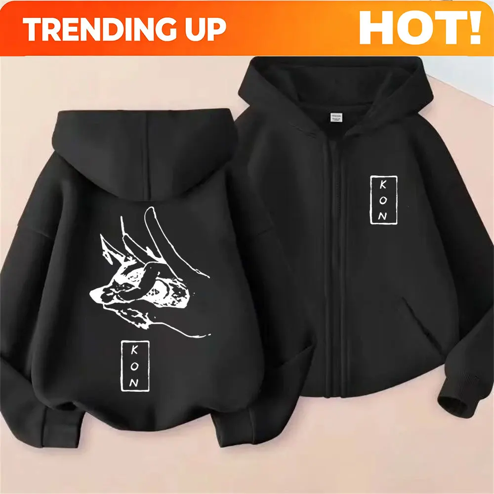 Custom Custom Anime Chainsaw Man Hayakawa Aki Summon Fox Devil Kon Graphic Zipper Hoodie Men Women Manga Casual Fleece Cotton Zi