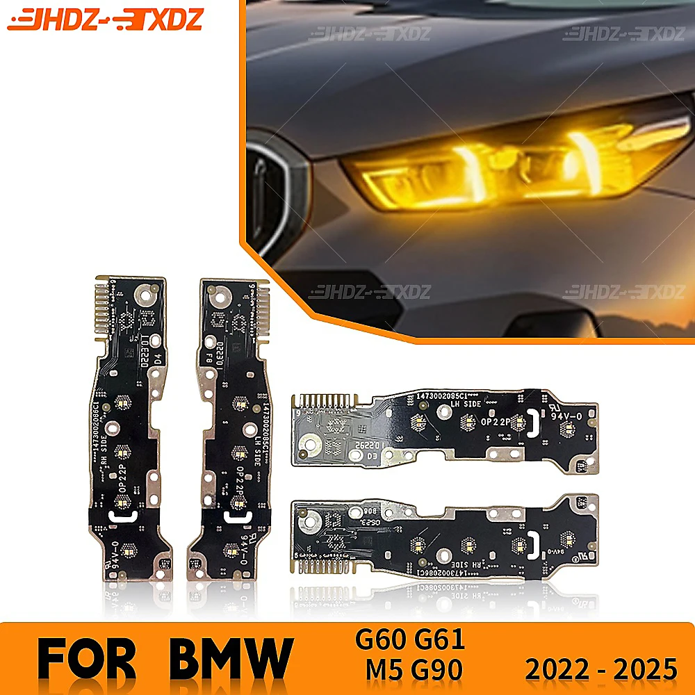 

Светодиодный источник света DRL без RGB дневных ходовых огней, модуль указателя поворота США для BMW 5 серии G90 M5 G60 G61 G68 2024 2025