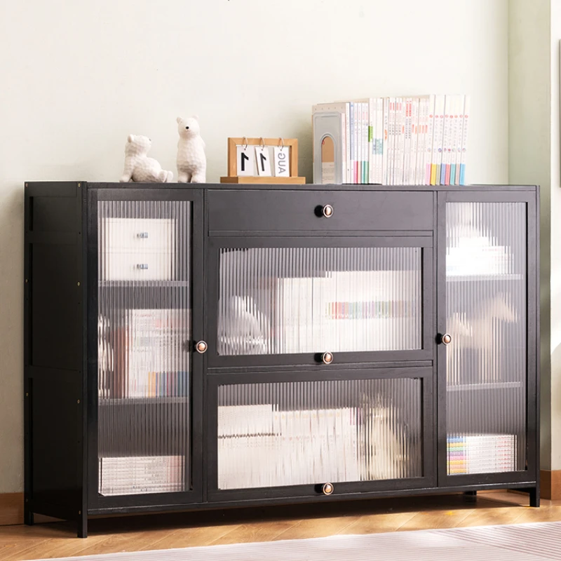 

Bookshelf, storage, floor to ceiling cabinet, children's home, wall to wall solid wood, multi-layer storage, simple living