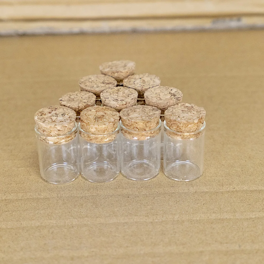 50pcs/Lot 22*30mm 5ml Small Glass Vial Bottle Test Tube Cork Stopper Mini Bottle Container Jars Tiny Bottle Glass