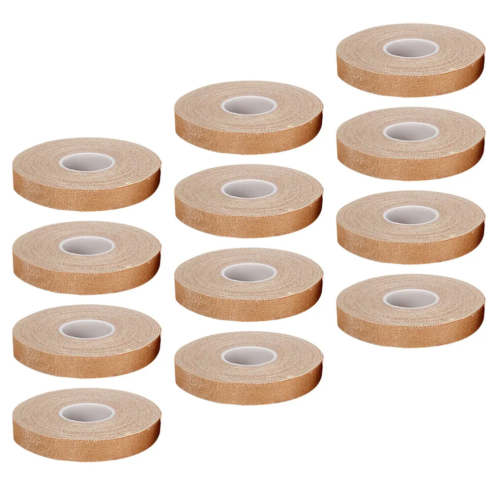 

12pcs Guzheng Nail Pipa Finger Tapes Adhesive Protective Brown Breathable Stage Performance Anti Allergic Flexible Practical