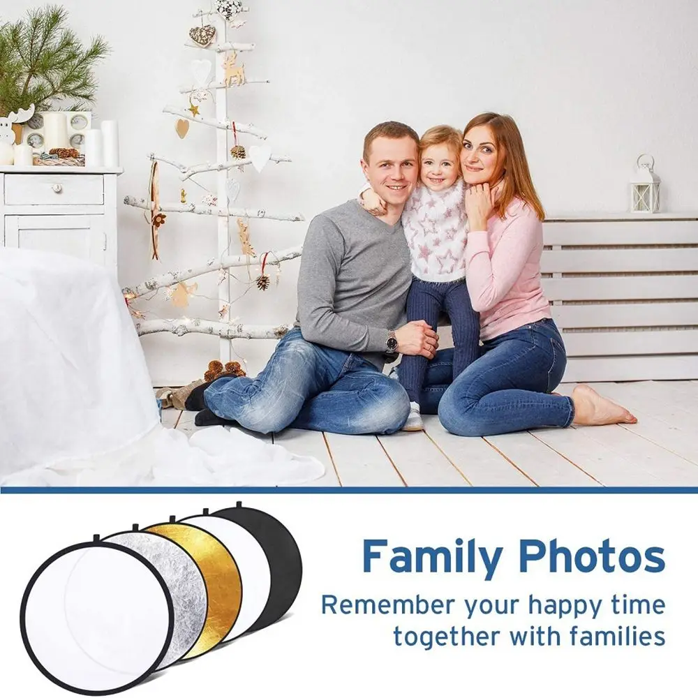 60cm 80cm 110cm Portable Photo Studio 5 in 1 Light Diffuser Photography Reflector Collapsible