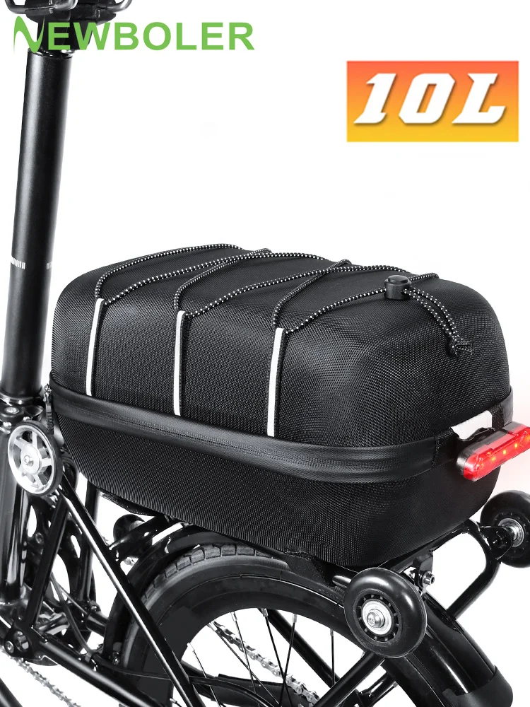 NEWBOLER Brompton Fahrrad-Rücksitztasche, MTB-Fahrradträgertasche, Kofferraumtasche, Radfahren, große Kapazität, wasserdichte Reisetasche ﻿