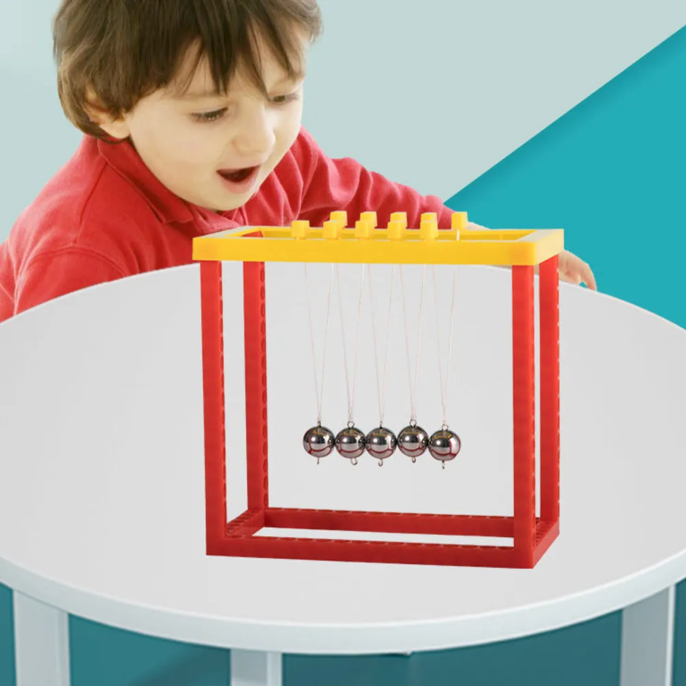 1Set Cradle Balance Balls Scientific Experiment Demonstrating Conservation of Stress Relief Physics Desk